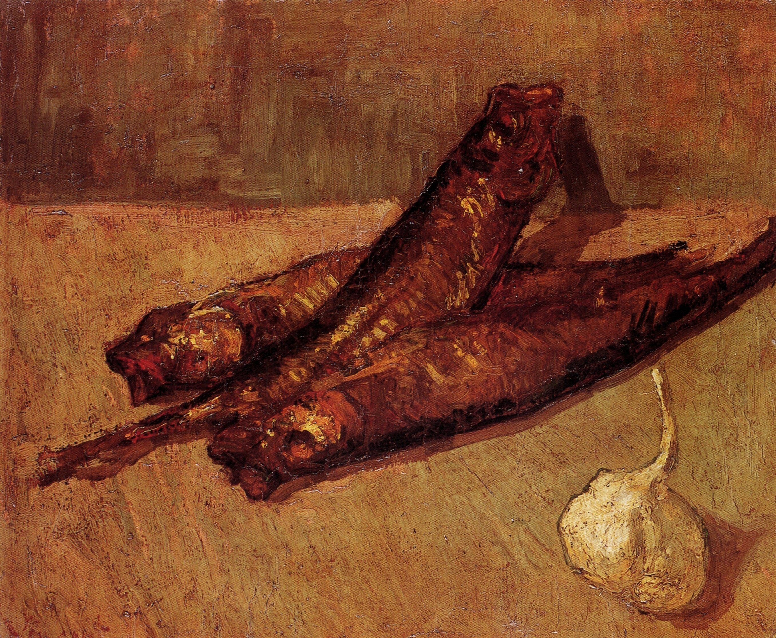 Still Life with Bloaters and Garlic 1887